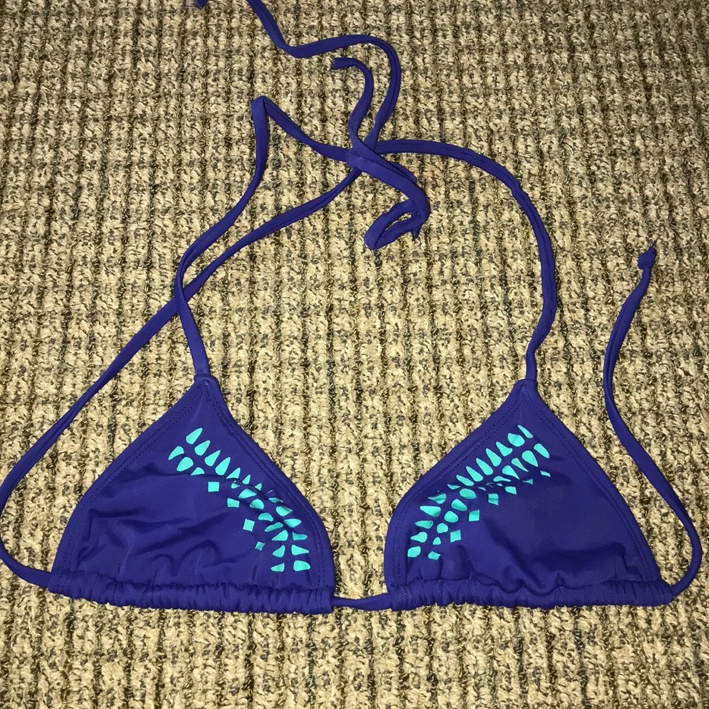 HURLEY SIZE MEDIUM BLUE BIKINI TOP